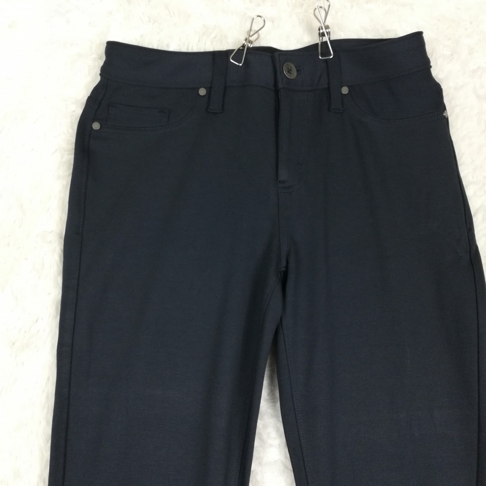 Calvin Klein Womens Pants Straight Leg Navy Blue Mid Rise Stretch 4 - Picture 8 of 10